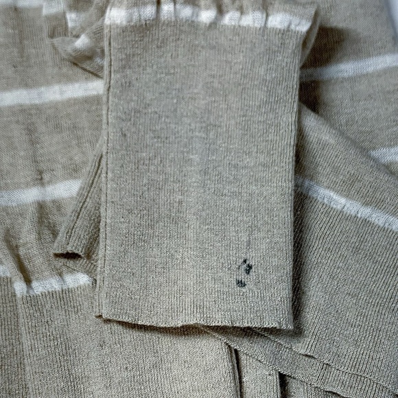 Judith & Charles Linen Poppy Stripe Sweater Top in Grey Taupe - Picture 11 of 11